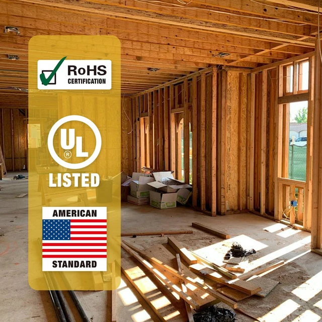 Alt view image 14 of 14 - 12/2 NM-B Cable 50 FT, UL Listed 12 Gauge Indoor Wire with Ground Solid Bare Copper, No CCA, Durable Yellow NM-B Jacket, Easy to Strip, for Residential Dry Locations, 600V Rated