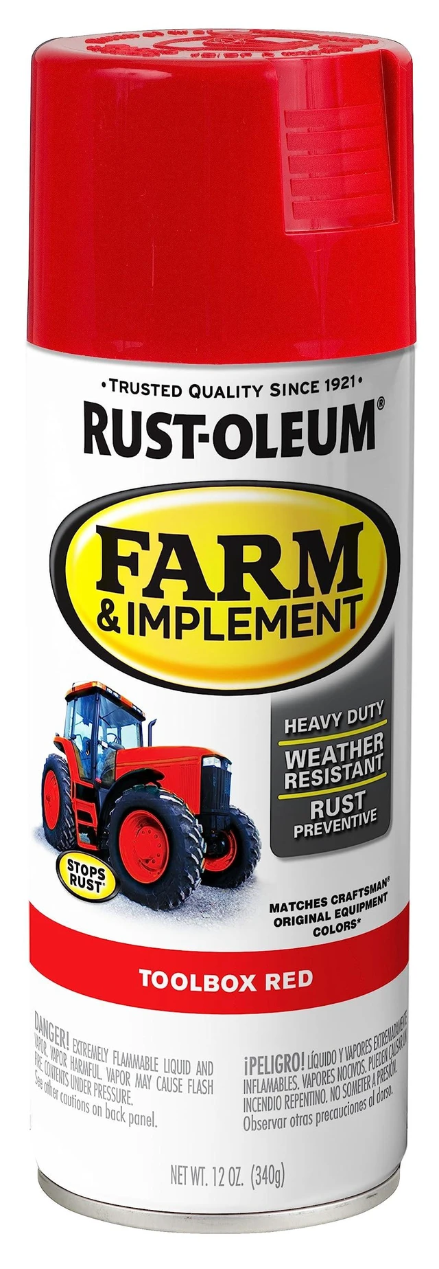 Alt view image 4 of 4 - Farm & Implement Toolbox Red Spray Paint Tractor Touch Up Paint, Equipment Restoration, Fade Resistant Color, Fast Dry Formula, Farm Equipment Finish, 12 oz