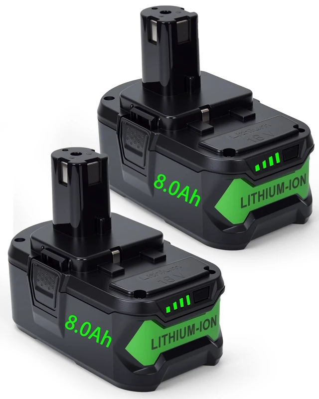 Alt view image 8 of 14 - Upgrade Replacement for Ryobi 18V Battery 8000mAh Li-Ion Batteries 2-Pack 8.0Ah High Capacity Battery Compatible with Ryobi 18V ONE+ System Cordless Power Tools and Charger