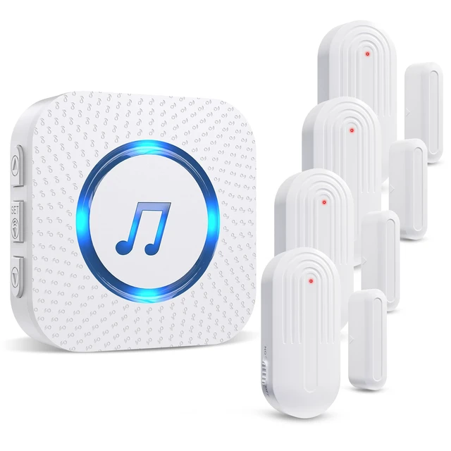 Alt view image 8 of 14 - Door Chime,Wireless Door Chimes When Door Opens Entry Alarm for Home/Business/Office/Store with 800ft Range,55 Chimes and 5 Adjustable Volume Door Ringer Alert