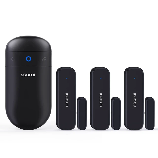 Alt view image 7 of 12 - Door Chime When Door Opens, Door Opened Alarm 3-Sensor 1-Receiver, Black Home / Business Entering Doorbell with 500FT Wireless Range 58-chimes 5-volume, Entry Alert for Kids/Dementia/Elderly Safety