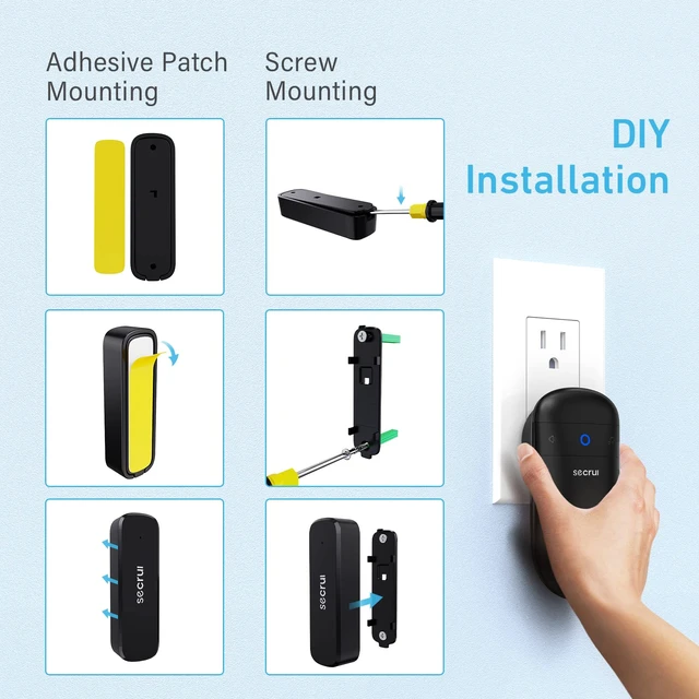 Alt view image 12 of 12 - Door Chime When Door Opens, Door Opened Alarm 3-Sensor 1-Receiver, Black Home / Business Entering Doorbell with 500FT Wireless Range 58-chimes 5-volume, Entry Alert for Kids/Dementia/Elderly Safety
