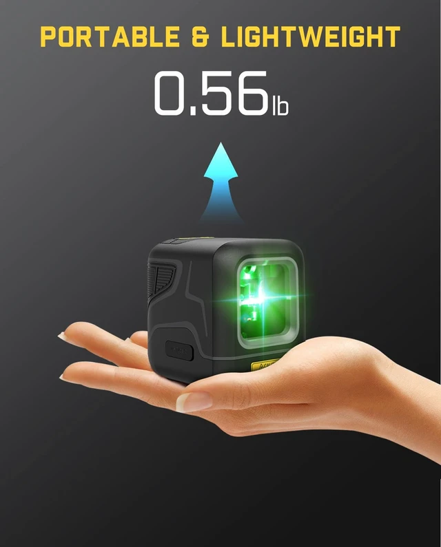 Alt view image 11 of 14 - D2 Pocket Green Laser Level for Picture Hanging and Home DIY 100 ft Self-Leveling Cross Line, Type-C Rechargeable, Rotatable 360 Degree, Pulse Mode, Magnetic Bracket, Carrying Pouch