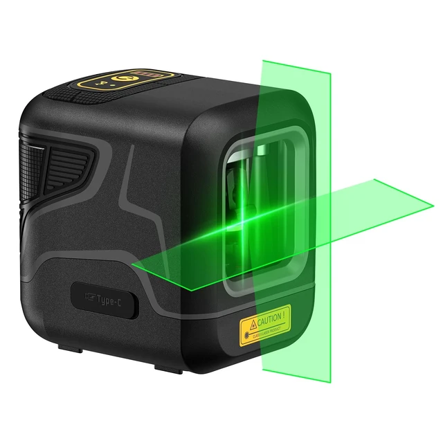 Alt view image 8 of 14 - D2 Pocket Green Laser Level for Picture Hanging and Home DIY 100 ft Self-Leveling Cross Line, Type-C Rechargeable, Rotatable 360 Degree, Pulse Mode, Magnetic Bracket, Carrying Pouch