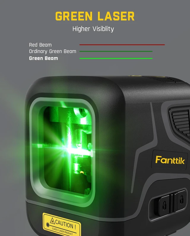 Alt view image 10 of 14 - D2 Pocket Green Laser Level for Picture Hanging and Home DIY 100 ft Self-Leveling Cross Line, Type-C Rechargeable, Rotatable 360 Degree, Pulse Mode, Magnetic Bracket, Carrying Pouch