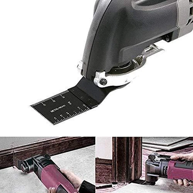Alt view image 9 of 12 - Oscillating Saw Blades, 100pcs Wood Oscillating Multitool Saw Blade Set Fits Fein Multimaster Porter Cable Black & Decker Bosch Dremel Craftsman Ridgid Ryobi Makita Milwaukee etc