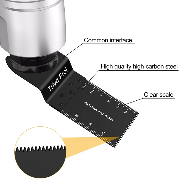 Alt view image 11 of 14 - 100PCS Titanium Multitool Blades for Wood Plastic Nails Metal Professional Universal Oscillating Saw Blades & Quick Release Multi Tool Blades Kits Fit Dewalt Ryobi Bosch Milwaukee Fein