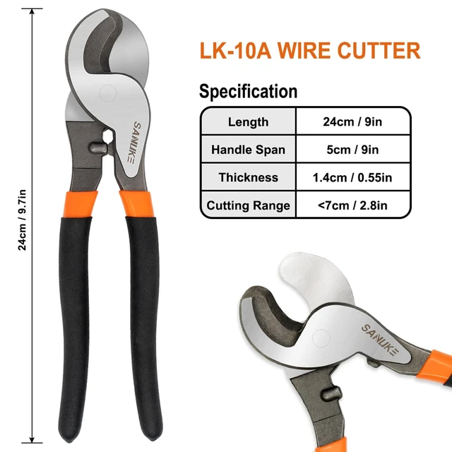 Alt view image 11 of 14 - Battery Cable Crimping Tool AWG 10-1/0, Wire Cutter,100 Copper Lugs Electrical Terminal Crimper AWG 10 8 6 4 2 1/0, 100pcs Wire Connectors & Heat Shrink Tubing, Cable Cutter Pliers, Black Bag