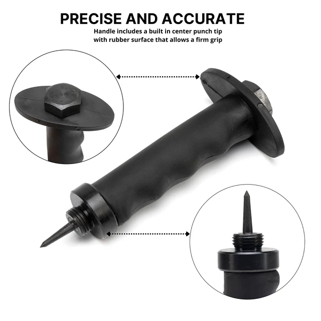 Alt view image 11 of 14 - 02604A Hole Punch Set | SAE & Metric, 3/16 1-3/8 & 5 35mm | 14 Piece Sharp Hollow Hole Punch Kit, Gasket Cutting Puncher, Foam Cutter, & Leather Hole Punches | 6 Interchangeable