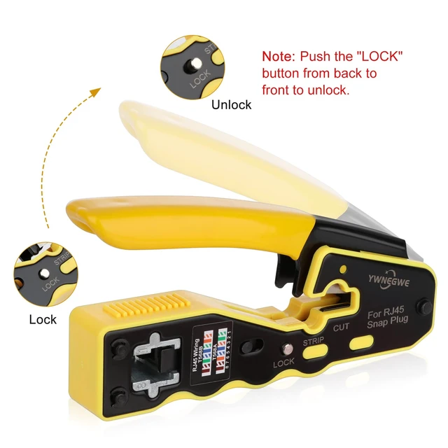 Alt view image 12 of 14 - RJ45 Crimp Tool Kit Pass Through Ethernet Crimping Tool Kit(K12) Sturdy RJ45 Crimper for Cat5 Cat5e Cat6 Pass Through Modular Plugs, All-In-One RJ45 Tool Kit, Good Workmanship, Easy to Carry