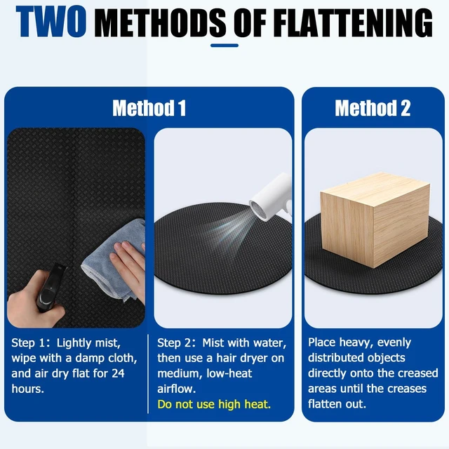 Alt view image 10 of 14 - Recliner Pad for Hardwood Floors, Double-Sided Non-Slip, 2 Pack 27.5'' X 27.5'', High-Density PU Padding, Prevents Sliding and Floor Scratches, For Recliners, Sofas and Carpet, Round