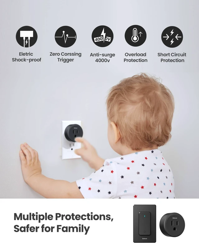 Alt view image 11 of 12 - Black Remote Control Outlet, with Two Plugs, 80-275V/15A/1500W 300 ft, Buckle Design & Removable, No Wiring No WiFi, for Household Appliances, Christmas Tree, Lamps, Fans, Programmable