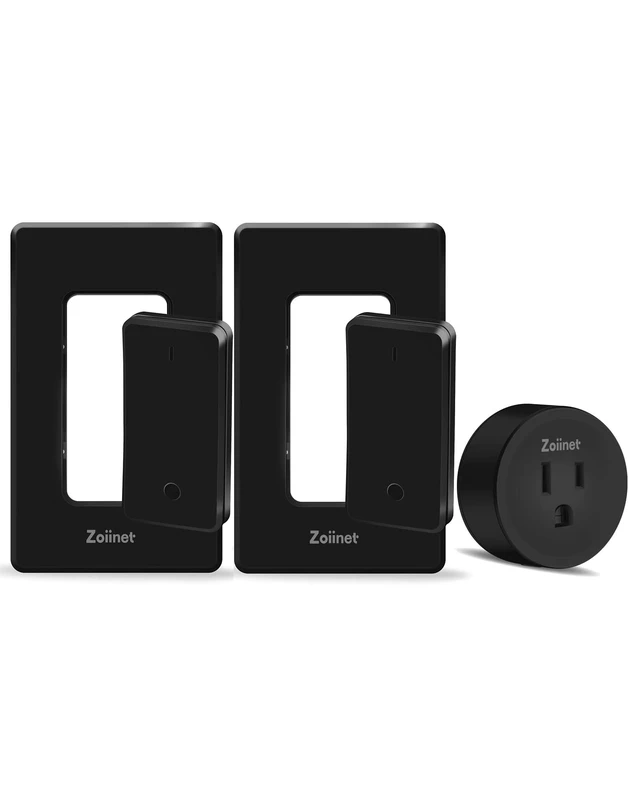 Alt view image 7 of 12 - Black Remote Control Outlet, with 2 Switches, 80-275V/15A/1500W 300 ft, Buckle Design & Removable, No Wiring No WiFi, for Household Appliances, Christmas Tree, Lamps, Fans, Programmable