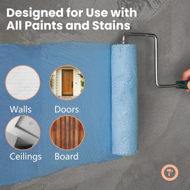 Alt view image 11 of 14 - 9" Microfiber Roller Covers 24-Pack, 3/8" Nap Contractor Set Bulk Pack for Extended Jobs. Holds Paint Well, Reduces Drips on Walls, Siding and Ceilings. Washable for Repeated Use