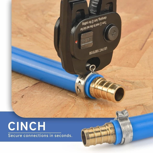 Alt view image 10 of 12 - PEX Crimping Tool Kit with Clamps, Cinch & Removal Tool for 3/8"-1" Kit includes 2-in-1 crimp & remove tool, pex pipe cutter, 20×1/2" & 10×3/4" pex clamps, ideal for plumbers