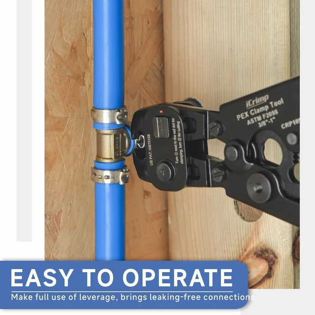 Alt view image 12 of 12 - PEX Crimping Tool Kit with Clamps, Cinch & Removal Tool for 3/8"-1" Kit includes 2-in-1 crimp & remove tool, pex pipe cutter, 20×1/2" & 10×3/4" pex clamps, ideal for plumbers