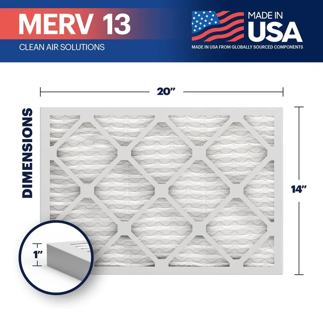 Alt view image 9 of 14 - TruFilter 14x20x1 Air Filter MERV 13 AC Filter, HVAC Furnace Filter, 2 Pack (ACTUAL SIZE 13.69"x19.69"x0.75") Allergies, Dust, Pet Dander & Smoke - MADE IN USA - MPR1500 / FPR 10