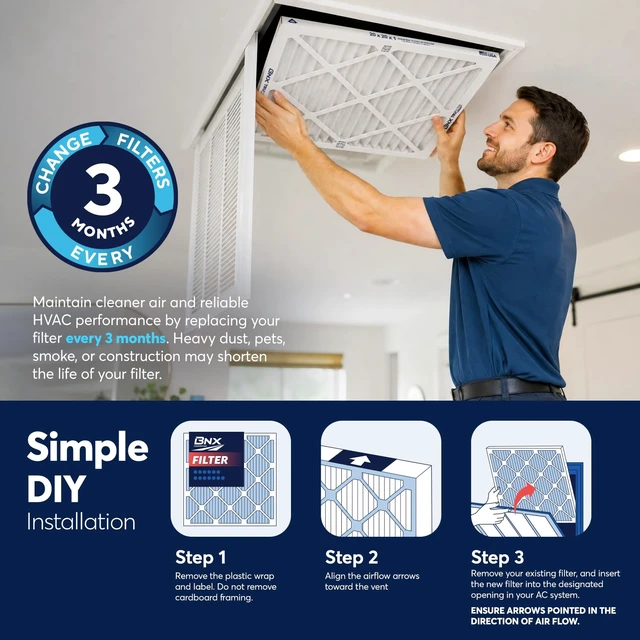 Alt view image 14 of 14 - TruFilter 16x25x1 Air Filter MERV 13 AC Filter, HVAC Furnace Filter, 2 Pack (ACTUAL SIZE 15.69"x24.69"x0.75") Allergies, Dust, Pet Dander & Smoke - MADE IN USA - MPR1500 / FPR 10