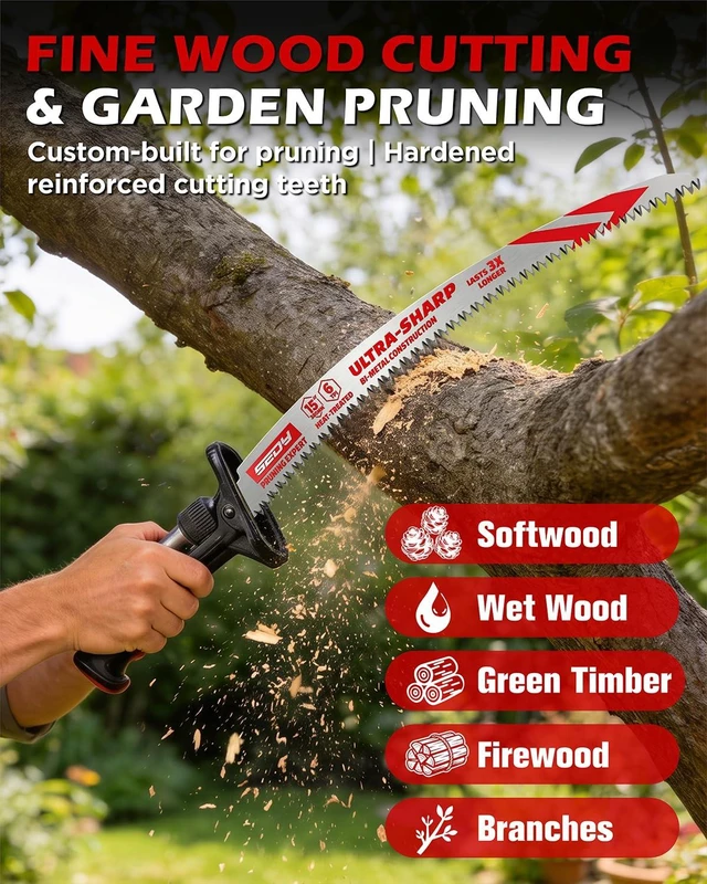 Alt view image 13 of 14 - 6-Piece Japanese Teeth Reciprocating Saw Blade Set, Arc Edge Wood Pruning Saw Blades, 6TPI for Tree Trimming, Wood Cutting, 12 Inch and 15 Inch