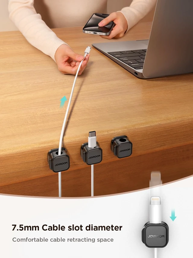 Alt view image 8 of 12 - 12 Pack Magnetic Cable Clip Cord Organizer Adhesive Wire Management Home Nightstand Office Desk Accessories, Dorm Room Desktop Essentials, Car Wall Cable Organization, Phone Charger Cord Holder