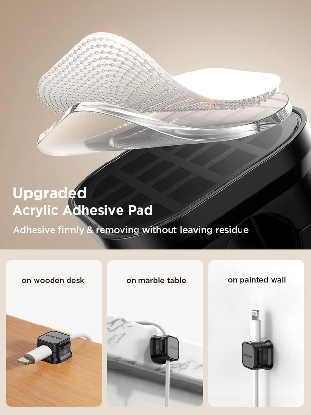 Alt view image 9 of 12 - 12 Pack Magnetic Cable Clip Cord Organizer Adhesive Wire Management Home Nightstand Office Desk Accessories, Dorm Room Desktop Essentials, Car Wall Cable Organization, Phone Charger Cord Holder