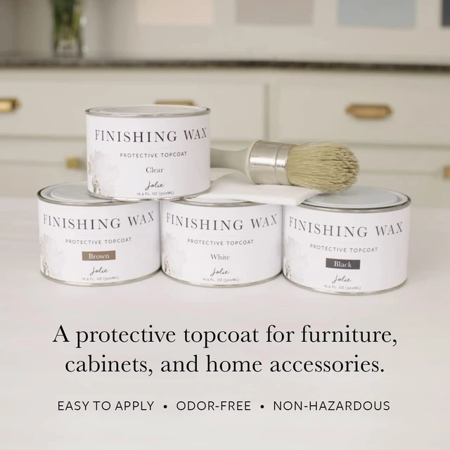 Alt view image 9 of 14 - Finishing Wax - Protective topcoat Paint - Use on interior furniture, cabinets, walls, home decor and accessories - Odor-Free, Non-Hazardous - White - 500ml
