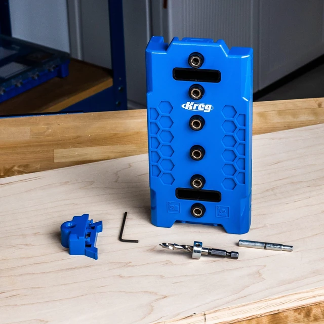 Alt view image 9 of 14 - Shelf Pin Jig 1/4 Inch, Cabinet Shelf Drilling Jig, KMA3225 Cabinet Hole Drilling Guide, Edge Aligned Precision, Adjustable Tool