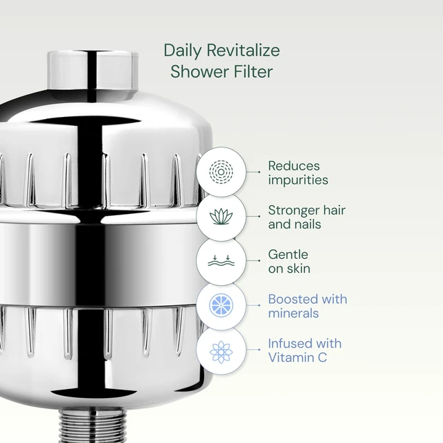 Alt view image 11 of 14 - SF100 Daily Revitalize Shower Filter - Matte Gold Reduces chlorine, sediment & heavy metals. Vitamin C infusion designed for sensitive, eczema-prone skin. No tools needed