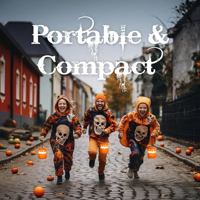 Alt view image 12 of 14 - 6-Pack Halloween Pumpkin Lantern, Collapsible Jack O Lantern Pumpkins with Lanyard, Halloween Party Favors, Light up Pumpkin Outdoor for Halloween Party Decoration, Battery Included