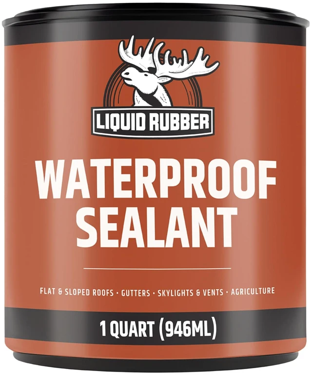 Alt view image 7 of 12 - Waterproof Sealant - Roof & Gutter Coating, Black, 1 Quart DIY Leak Repair Coating, Flexible Elastomeric Waterproofing Membrane for Flat & Low-Slope Roofs, Gutters, Concrete, Plywood