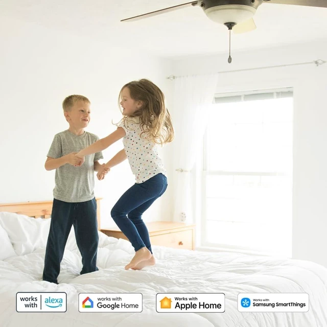 Alt view image 11 of 14 - Decora Smart Fan Speed Controller, Wi-Fi 2nd Gen, Neutral Wire Required, Works with My, Alexa, Google Assistant, Apple Home/Siri & Wired or Wire-Free 3-Way, D24SF-1RW, White