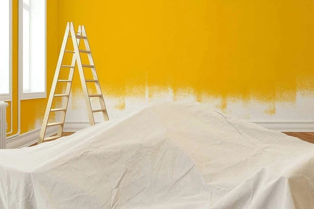 Alt view image 13 of 14 - Canvas Drop Cloth for Painting (Size 4' x 15' Feet Pack of 4) Painters Drop Cloth for Painting, Furniture & Floor Protection All Purpose Thick Canvas tarp with Double Stitched Edges