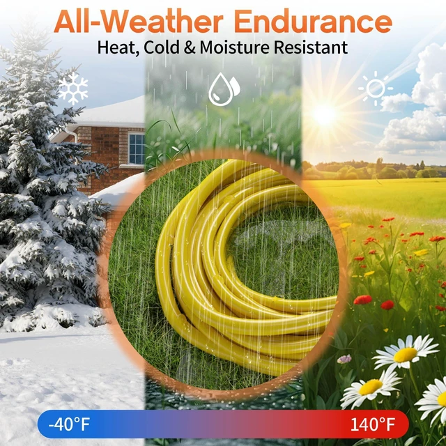 Alt view image 13 of 14 - 25 FT 12 Gauge Heavy Duty Extension Cord with Multiple Outlets 25 Feet 3 Outlet Yellow Extension Cord Heavy Duty, Indicator, Flexible Waterproof SJTW, 15A 1875W, ETL Listed, Home/Garden