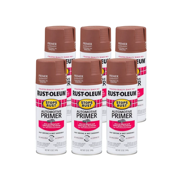 Alt view image 3 of 4 - 2067830-6PK Stops Rust Automotive Primer Spray, 12 oz, Flat Red, 6 Pack