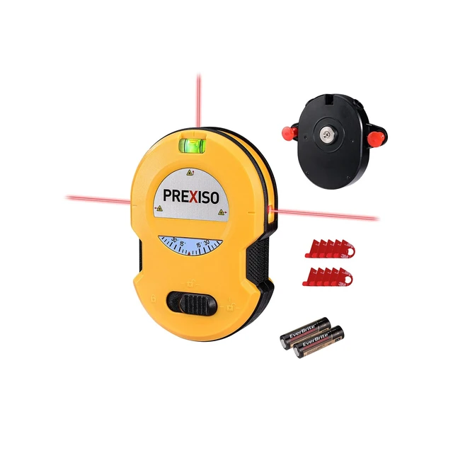 Alt view image 7 of 12 - Multi Surface Laser Level LED Light Vial, Cross Line Laser Horizontal & Vertical Lines, Wall Mount, 2 Pins, 10 Sticker, 2 AA Batteries for Hanging Frames & Picture, Wall Marking