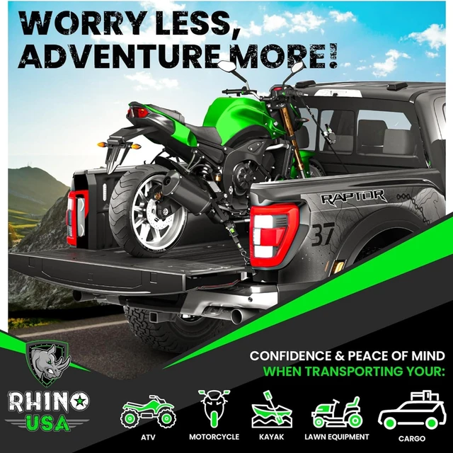 Alt view image 6 of 6 - Retractable Ratchet Straps (2-Pack) - 1in x 10ft, 1,209lb, Black 1,209lb Break Strength, Auto Self Retracting Design. For Truck, Cargo Trailer, Motorcycle, ATV & UTV Tie Downs. Black