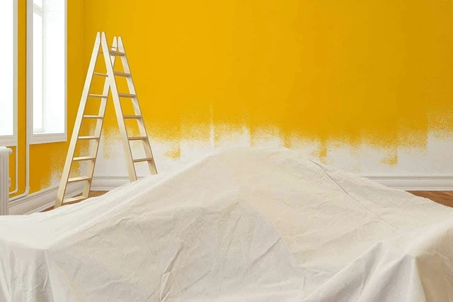 Alt view image 13 of 14 - Canvas Drop Cloth for Painting (Size 6'x9' Feet Pack of 4) Painters Drop Cloth for Painting, Furniture & Floor Protection All Purpose Thick Canvas tarp with Double Stitched Edges