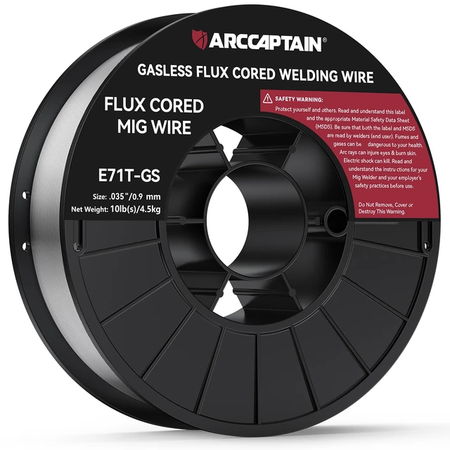 Alt view image 8 of 14 - Flux Core Welding Wire E71T-GS.035" 10LB x 1 Mild Carbon Steel, Gasless Welding with Stable Arc, Low Spatter, Smooth Feeding & Reliable All-Position Performance