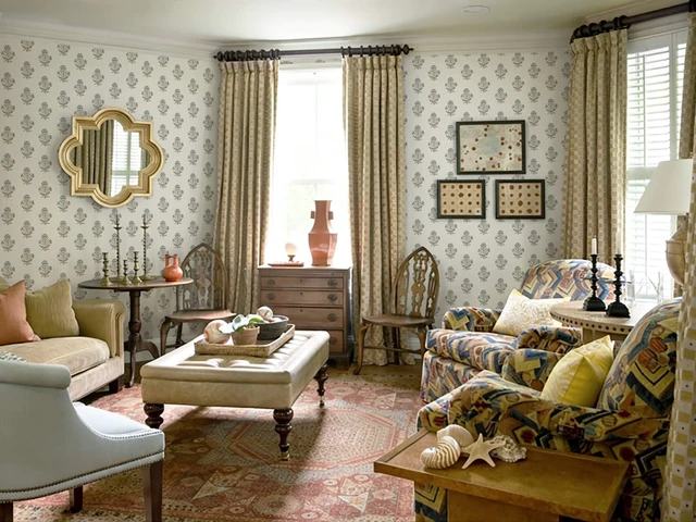 Alt view image 12 of 14 - Blue Floral Wallpaper Cottage Peel and Stick Wallpaper 17.3''x393'' Faux Linen Texture Contact Paper for Cabinets Removable Self-Adhesive Wall Paper for Bedroom Kitchen Renter Friendly Vinyl