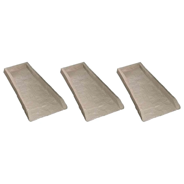 Alt view image 8 of 14 - SB24 Decorative Rain Gutter Downspout Garden Splash Block Taupe (3 Pack)