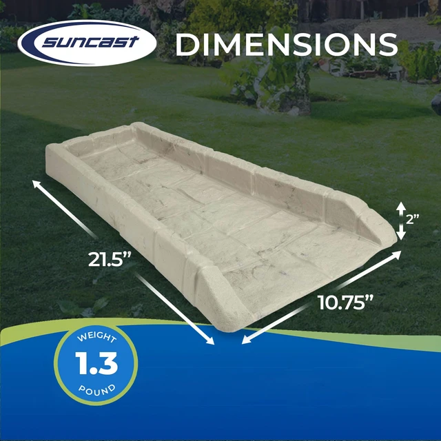 Alt view image 9 of 14 - SB24 Decorative Rain Gutter Downspout Garden Splash Block Taupe (3 Pack)