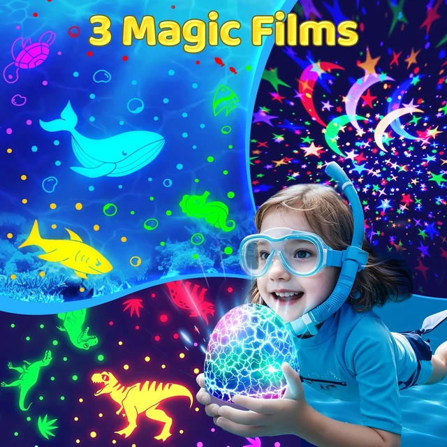 Alt view image 11 of 14 - Ocean Baby Night Light Projector Sensory Toys for 1,2,3,4,5 year old Boys 31 Colors Kids Toys 15 White Noise Sound machine for Sleep Toddlers Kids 1,2,3,4,5 Year Old Gifts Boy