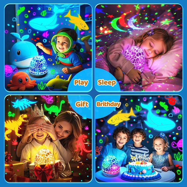 Alt view image 13 of 14 - Ocean Baby Night Light Projector Sensory Toys for 1,2,3,4,5 year old Boys 31 Colors Kids Toys 15 White Noise Sound machine for Sleep Toddlers Kids 1,2,3,4,5 Year Old Gifts Boy