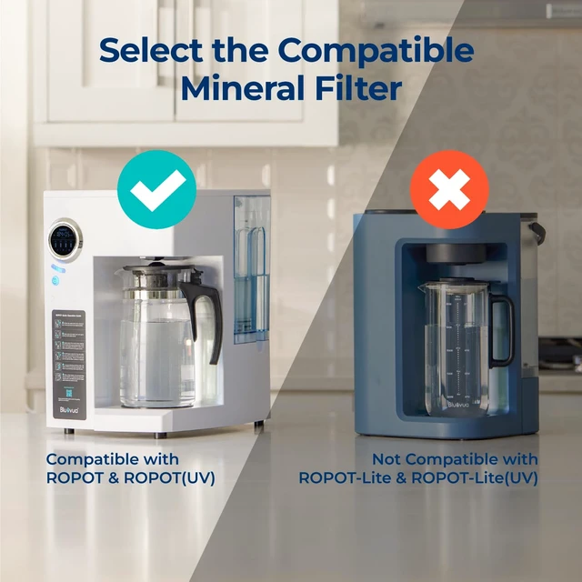 Alt view image 9 of 14 - Official Dual-Pack Remineralization Filters, One-Year Set for RO100ROPOT, Alkaline for Reverse Osmosis Filter, Remineralize and Increase pH for Pure Drinking Water