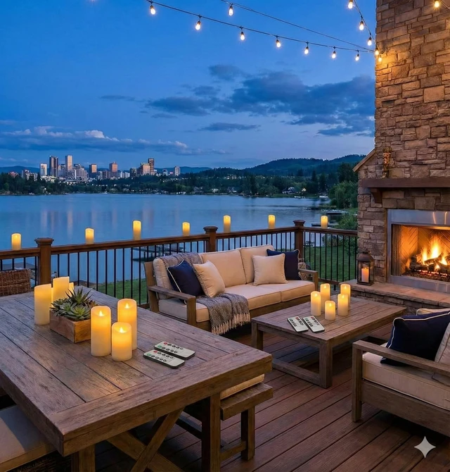 Alt view image 12 of 14 - Set of 24 Slim Outdoor LED Candles, Battery Operated Flickering Fake Candles with 10-Key Timers for Patio & Porch Decor, 2.2 Inch Diameter Waterproof Resin Pillars for Large Events & Sconces (White)