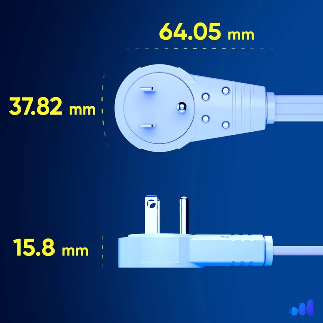 Alt view image 14 of 14 - 50 Ft UL 360° Rotating Flat Wire Extension Cord, 1-Outlet, 16/3 AWG 16 Gauge grounded wire UL certified. SPT-2 flat wire jacket sits flush against floors and baseboards