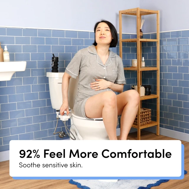 Alt view image 14 of 14 - Fresh Ultra-Slim Starter Bidet Attachment, Bamboo Non-Electric, Cool Water Rear Wash, Adjustable Pressure, Self-Cleaning, Fits Elongated and Round Toilets, 10 Minute Install