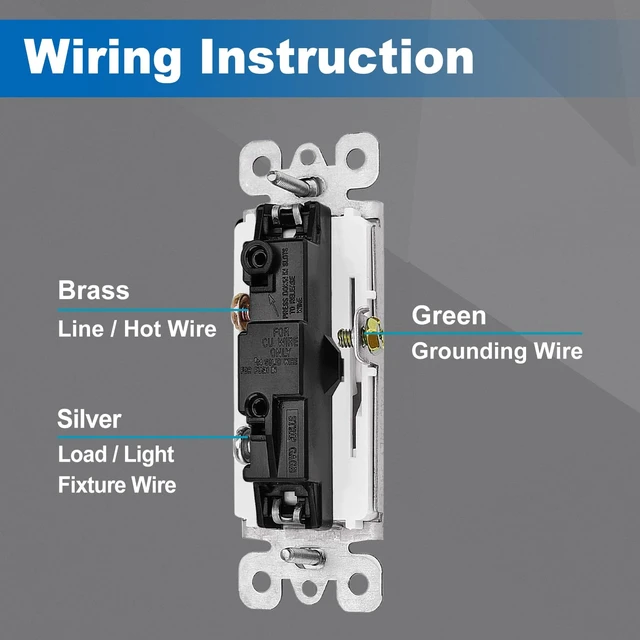 Alt view image 9 of 12 - 30PK Single Pole Decorator Light Switch, Rocker Paddle Wall Switch UL Listed, On/Off Interrupter, w/Wall Plate, 15A 120/277V, Residential and Commercial Grade, White