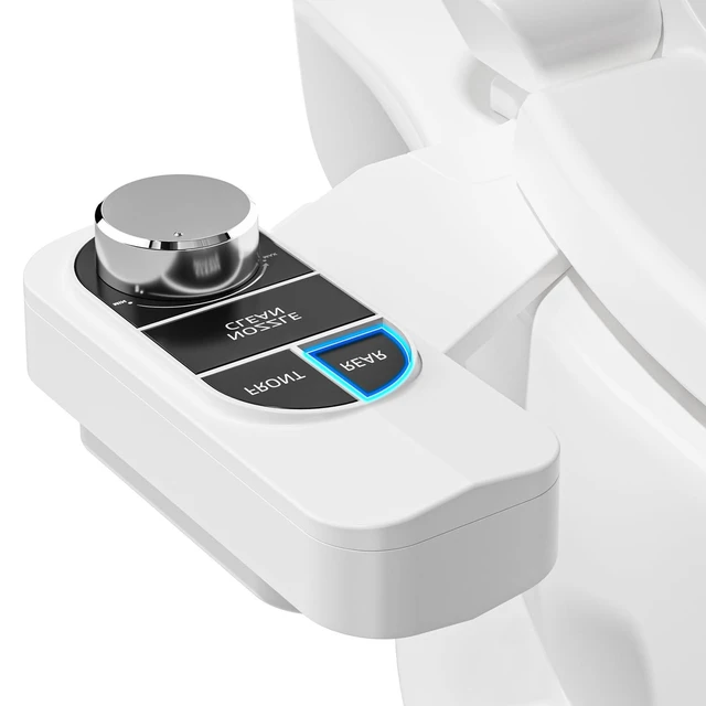 Alt view image 8 of 14 - Non-Electric Bidet Attachment for Toilet Self-Cleaning Dual Nozzle (Frontal & Rear Wash), Adjustable Water Pressure, Fits Most Toilets, Easy Installation (Classic Black/Silver)