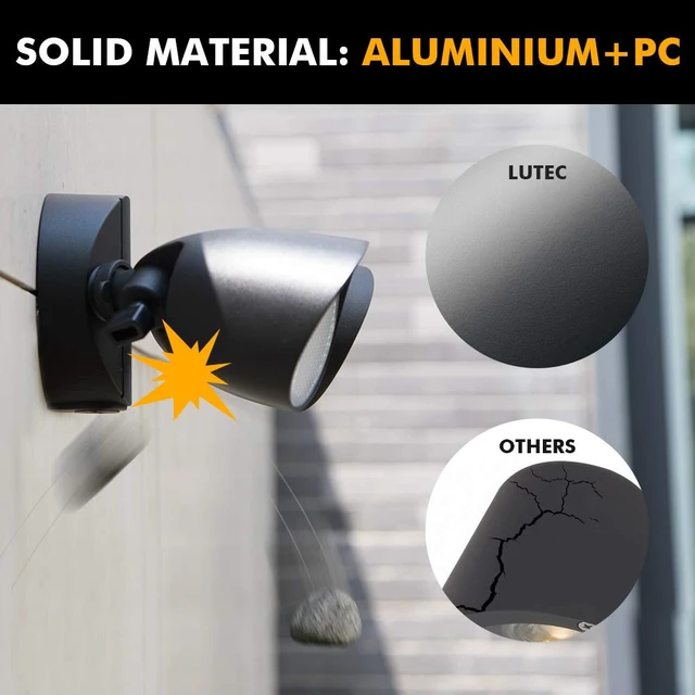 Alt view image 11 of 14 - 6222B 3500 Lumen 32 Watt 28 LED Dual-Head Floodlight Outdoor, Full Metal Design, Waterproof Exterior Security Wall Light 5000K for Patio, Garden, Yard-Black